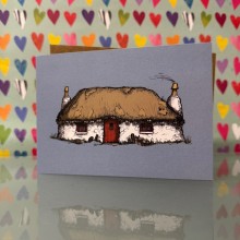 Blackhouse inside & out blank card - Made in Scotland 